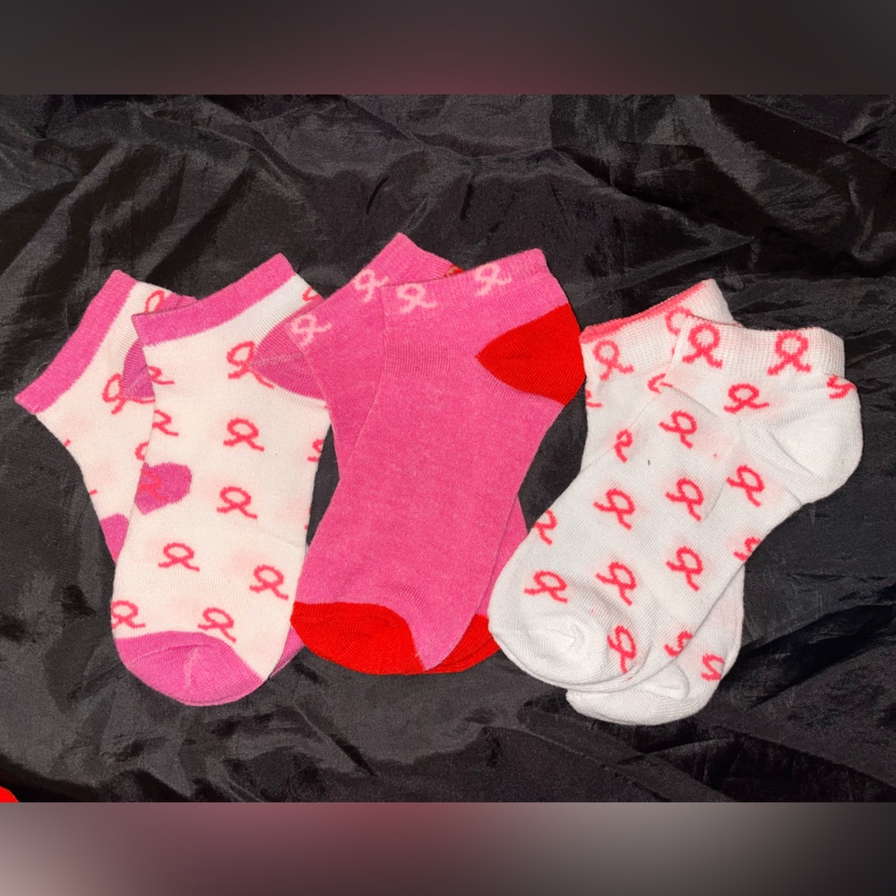Ankle Socks Set size 9-11 - Breast cancer awareness Set #1